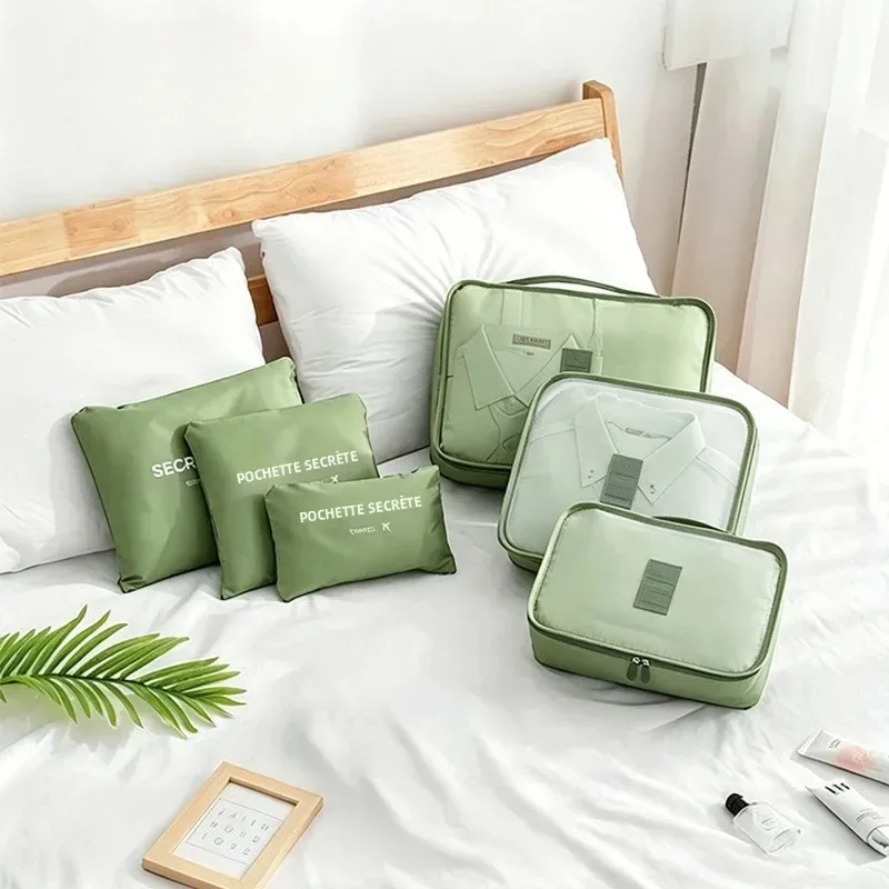 ensemble de 6 sacs de rangement pliables pour voyage, organiseurs de bagages portables, cubes de rangement pour vêtements, organisation de valise, essentiels de voyage