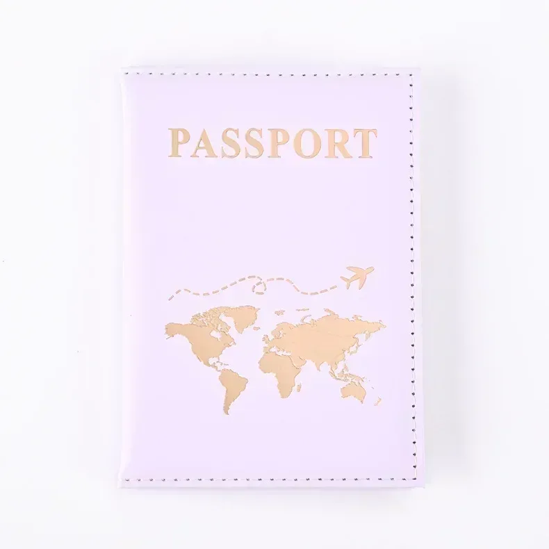 1 pièces sac de couverture de passeport pour femmes hommes pu leathaer mode voyage porte-passeport étui id nom cartes de visite pochette de protection