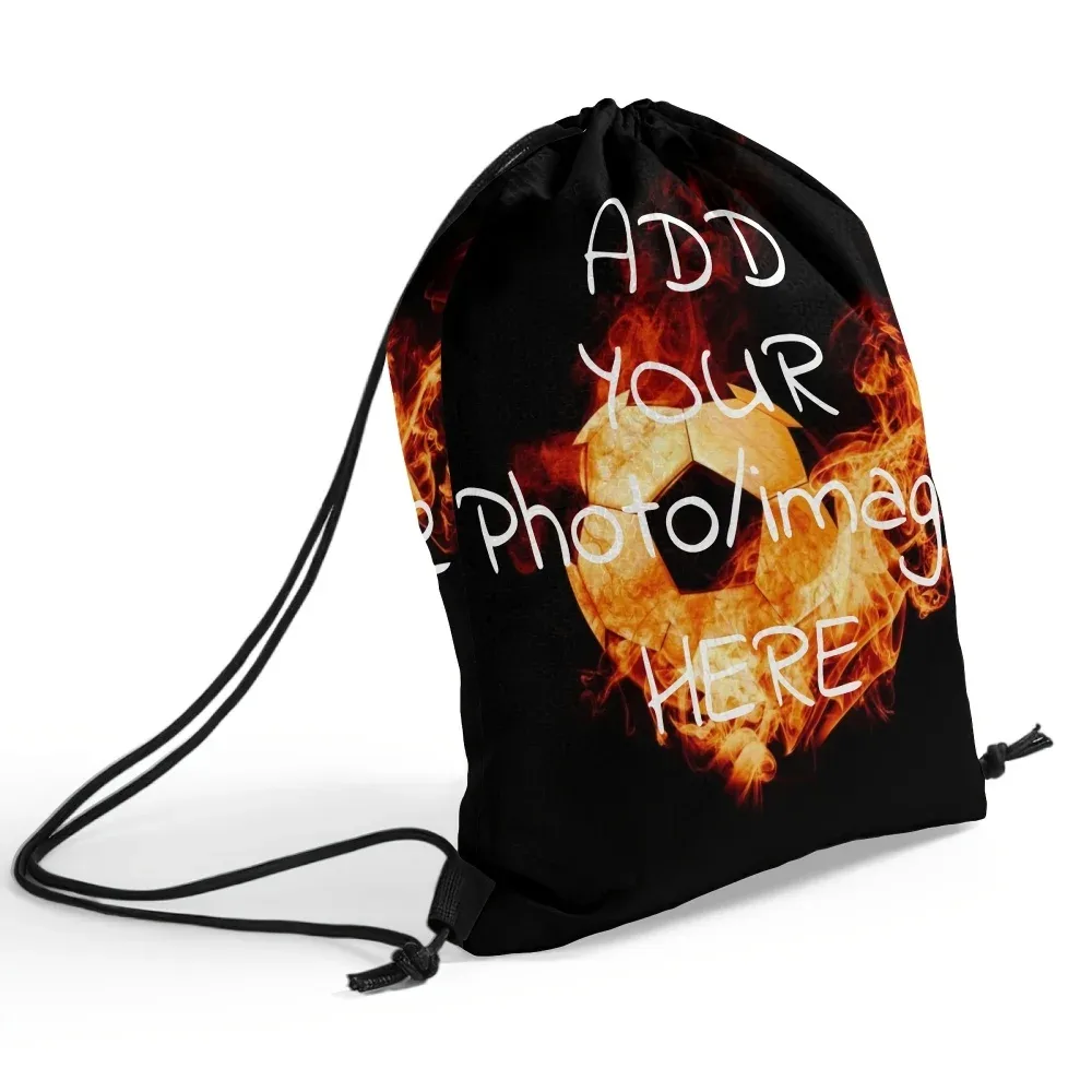 sac à cordon personnalisé avec photo, 1 pièce - sac de sport léger pour voyage, sac de gym, sac à dos de rangement, cadeau de rentrée scolaire