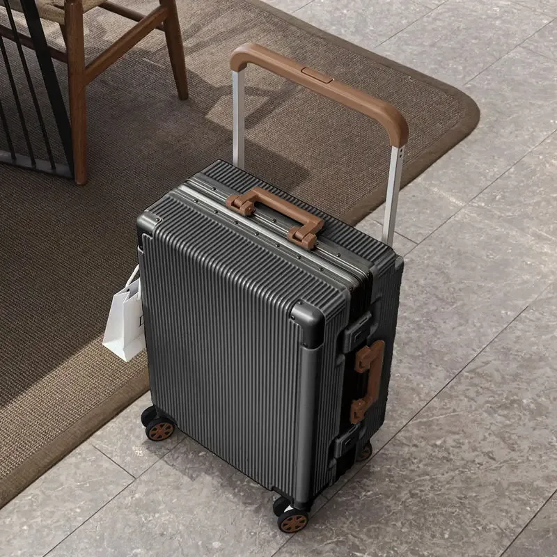 2025 nouveau large boîtier de chariot bagages grande capacité 20/24/26 pouces plus cadre en aluminium abs + pc bagages cabine valise d'embarquement