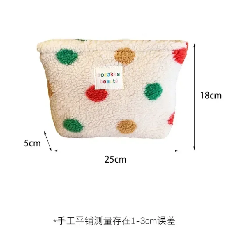 pochette rétro rayée pour femmes, sac à cosmétiques, trousse de toilette en peluche, sacs de maquillage, pochette de maquillage, étui de voyage, organisateur de cosmétiques