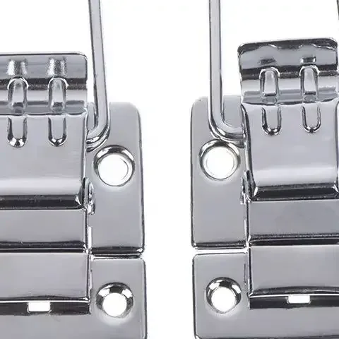 loquet à bascule chromé en acier inoxydable de haute qualité, 2 pièces, pour boîte de poitrine, valise, fermoir à outils