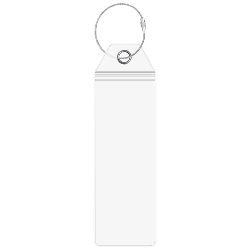 étiquettes de bagage de croisière, étanches, auto-scellantes, accessoires en plastique pvc transparent, anneau en acier inoxydable, étiquette de voyage de croisière, 1 à 10 pièces