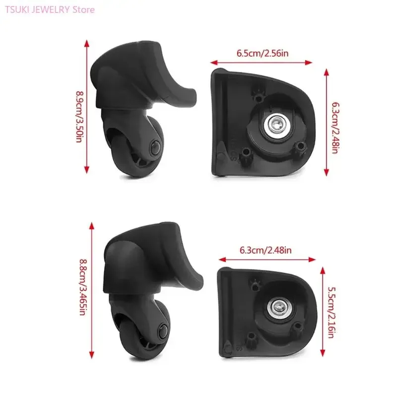 roues de rechange pour bagages, 4 pièces, roulettes universelles pratiques pour valise, accessoire pour une expérience de voyage en douceur