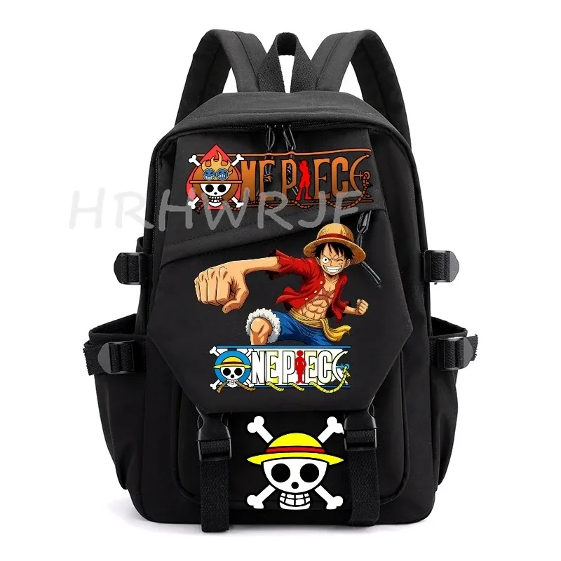 sac à dos anime one piece monkey d luffy, sac à dos d'université, sac à dos de voyage pour fille, sac à dos en nylon pour ordinateur portable, sacs d'école pour femmes et hommes