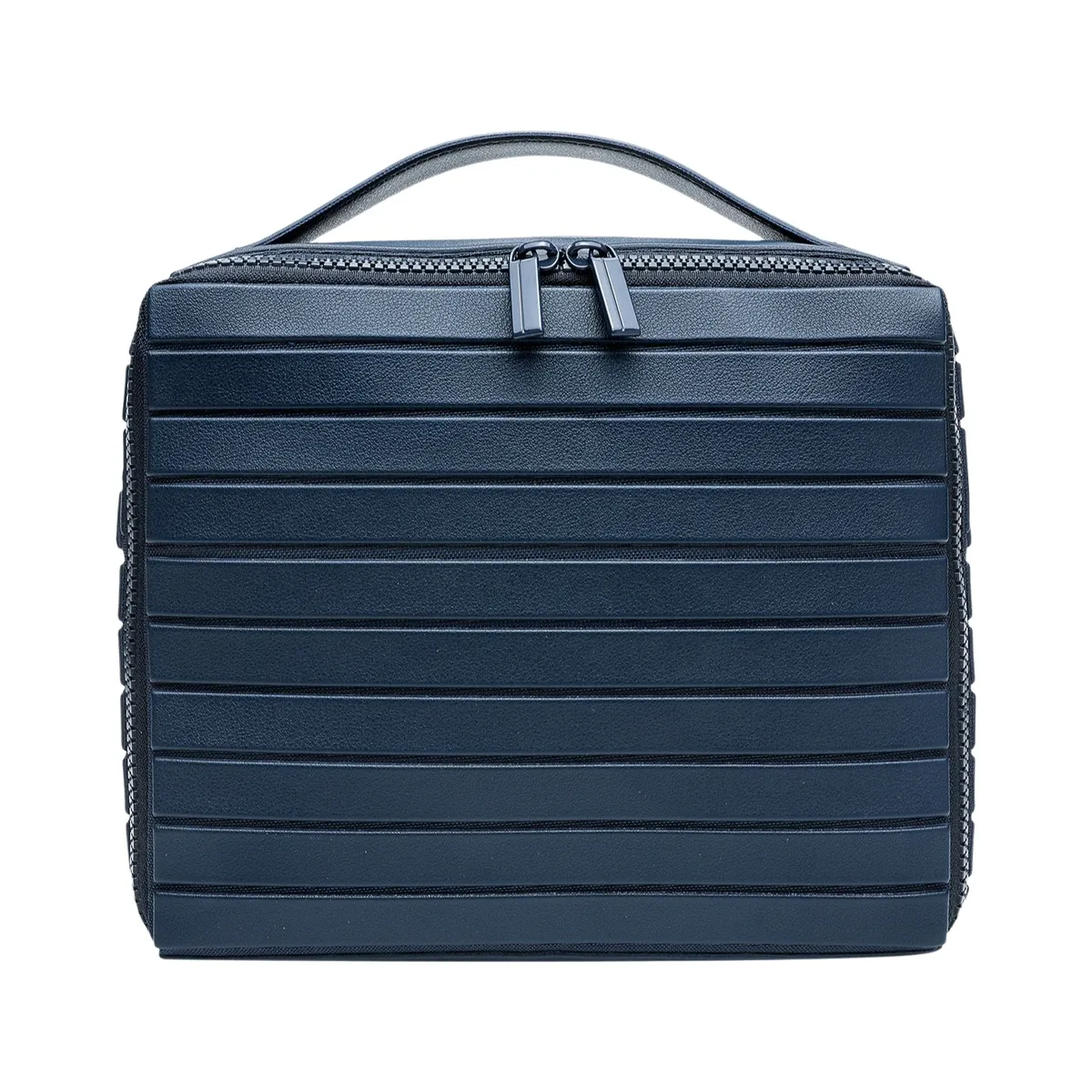 nouvelle trousse de toilette portable grande capacité à rayures 2026 pour femme – organisateur de maquillage multifonctionnel
