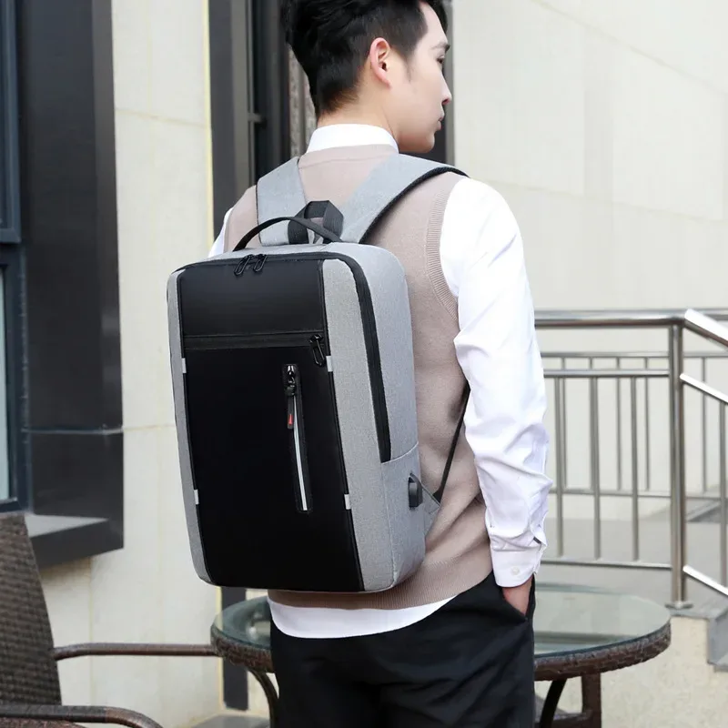 sac à dos d'affaires étanche pour hommes, sacs à dos d'école usb, sac à dos pour ordinateur portable de 15.6 pouces, sacs à dos de grande capacité pour hommes