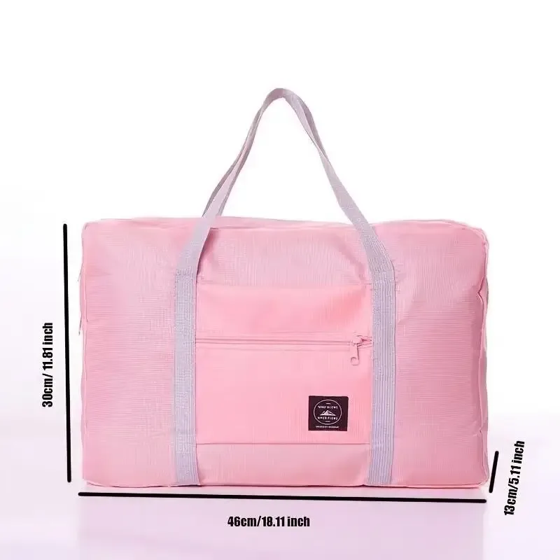 sac de voyage pliable en nylon de grande capacité, sac à main léger et multifonctionnel pour le week-end en avion