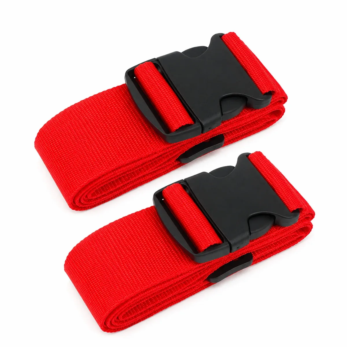 sangles de bagages droites en polyester, 2 pièces, avec boucle de déverrouillage réglable, accessoire de voyage unisexe