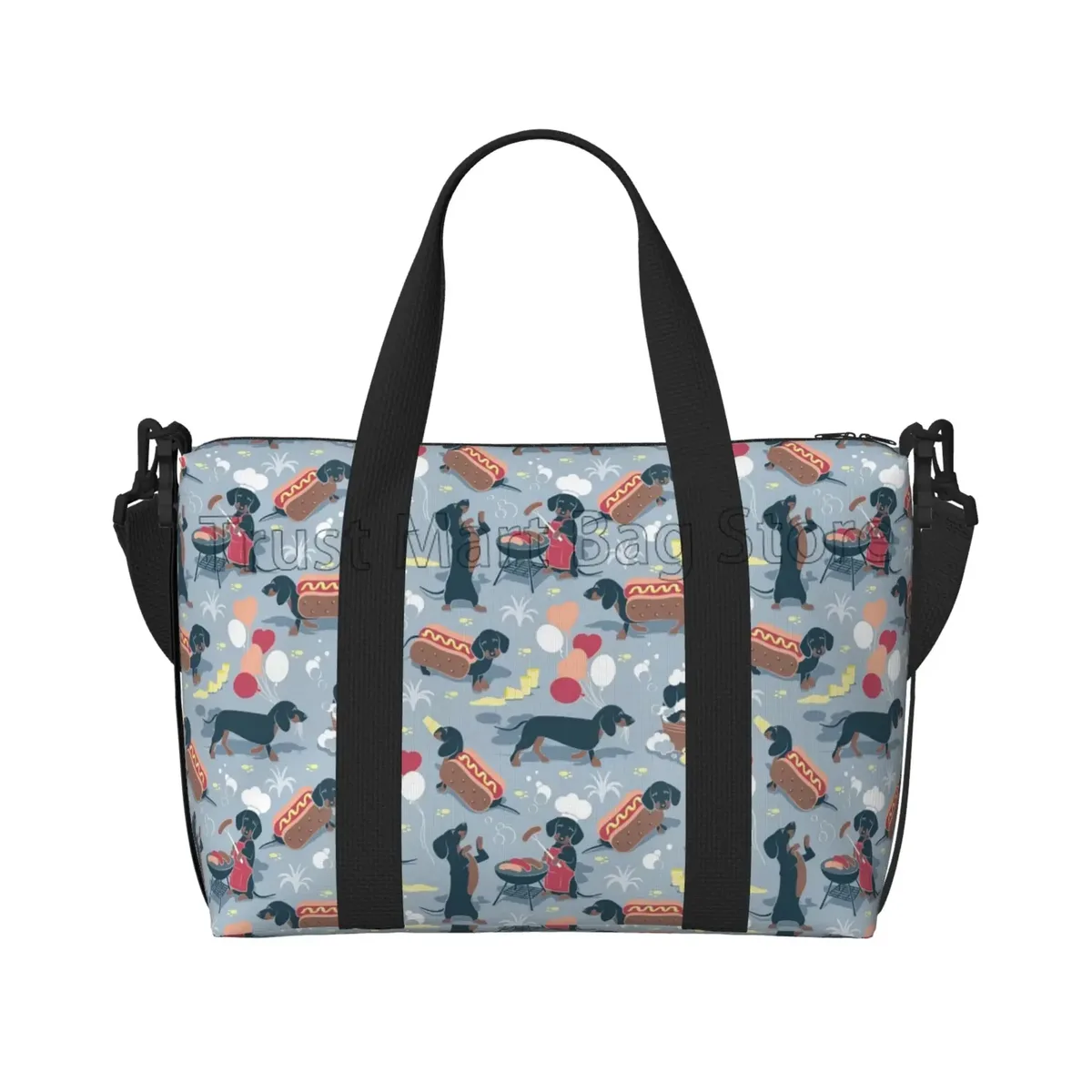 sac de sport personnalisé durable unisexe, sacs de voyage mignons, grands sacs d'entraînement, sac de week-end, sac de nuit, salle de sport, chiens teckel