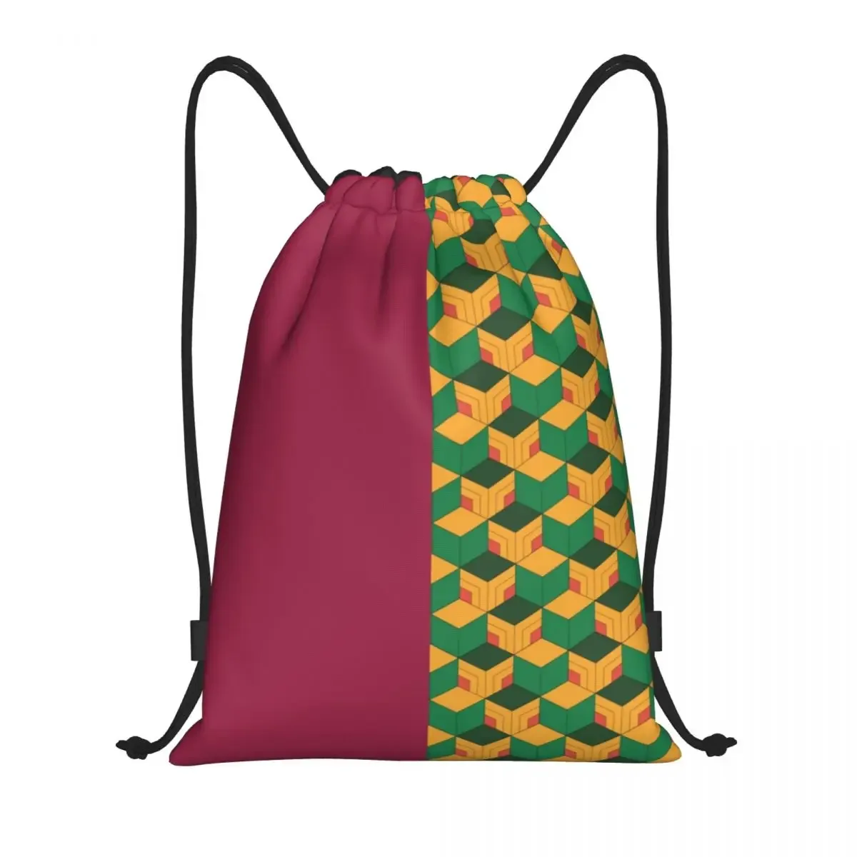 sac à dos personnalisé kimetsu no yaiba nezuko avec cordon de serrage, sac de sport pour femmes, sac d'entraînement demon slayer anime manga