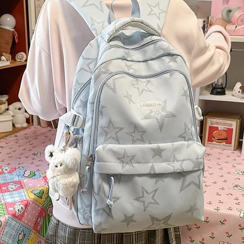 Sac à dos scolaire grande capacité pour filles, tendance et esthétique, pour l'université, sac à dos pour ordinateur portable, Mochilas Escolares