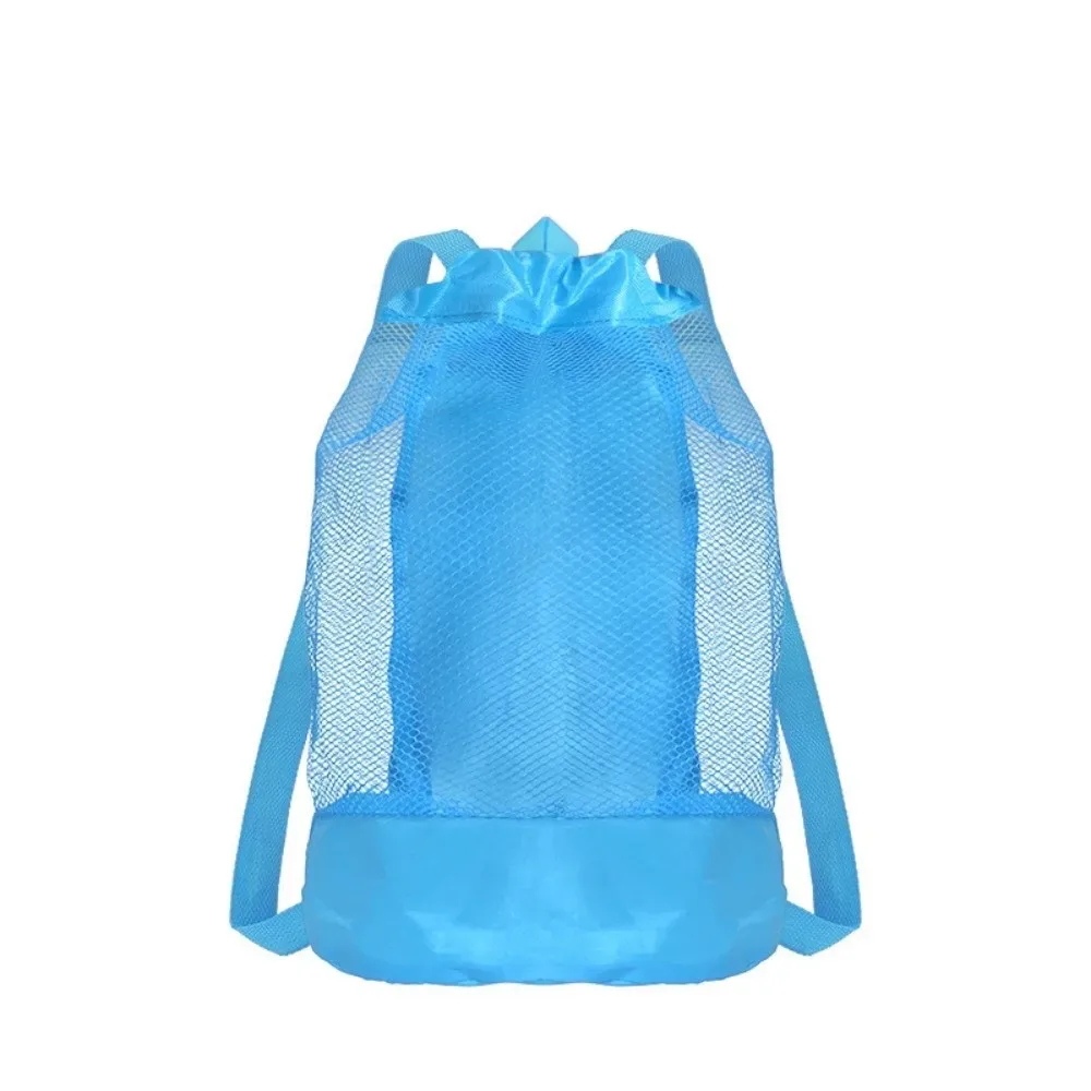 sac à dos de plage durable résistant au sable, extra-large, avec fermeture à cordon, sacs de rangement de plage, bretelles réglables, sac de plage en maille pour le voyage