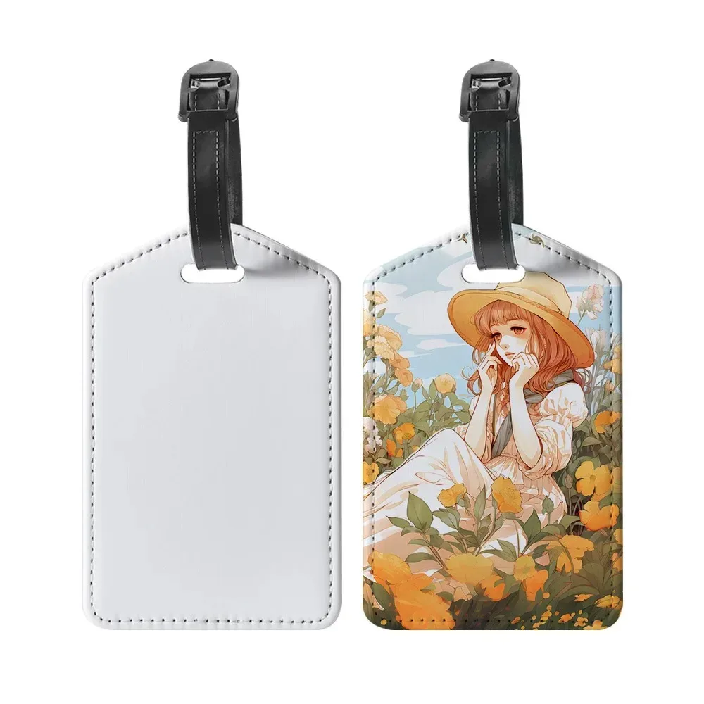 étiquettes de bagage en cuir avec photo personnalisée, étiquettes de carte d'embarquement, signes à motifs colorés personnalisés, un cadeau pour la famille des amis