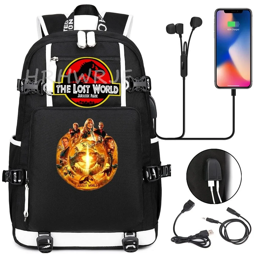 sacs à dos jurassic world park, sac à dos tactique pour ordinateur portable, multifonctionnel, durable, pour voyage en plein air, randonnée, sac à bandoulière