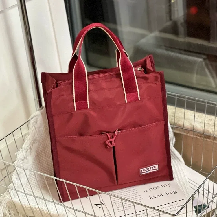 sac de rangement multifonctionnel à poignée avec plusieurs poches, sac à dos grande capacité pour étudiants, sac à lunch, sac pour fournitures de maman