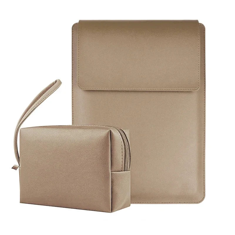 housse d'ordinateur portable de luxe 13-15 pouces avec support, personnalisable pour entreprise, simple, étanche, sacoche de protection, mini sac de rangement tendance