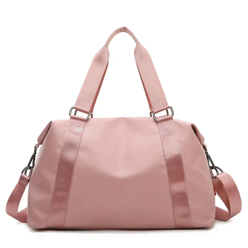 grand sac de voyage pour femmes, fourre-tout multifonctionnel, sacs à main en nylon, sac à bandoulière étanche, poches humides et sèches, sac de sport