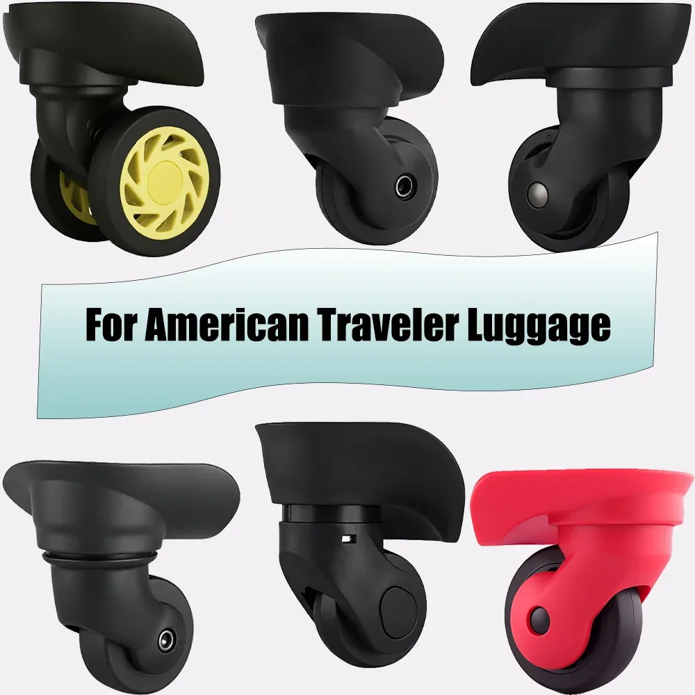Roues de remplacement universelles pour valises de voyage américaines, roulettes silencieuses pour bagages, chariot de voyage, rotation à 360 degrés