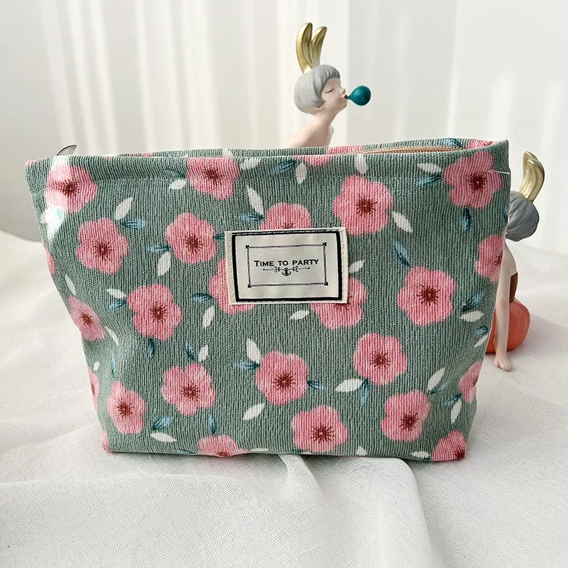 trousse de maquillage pour femmes et filles, sacs cosmétiques floraux, beauté féminine, organisateurs de maquillage, rangement de rouge à lèvres, étui à crayons étudiant, cadeau