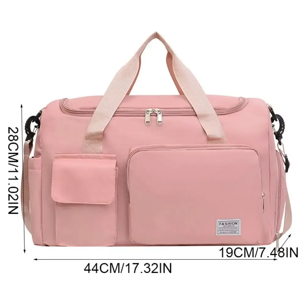 sac de voyage oxford pliable multifonctionnel en nylon, sac de sport multicouche avec compartiment à chaussures, sac à main de grande capacité