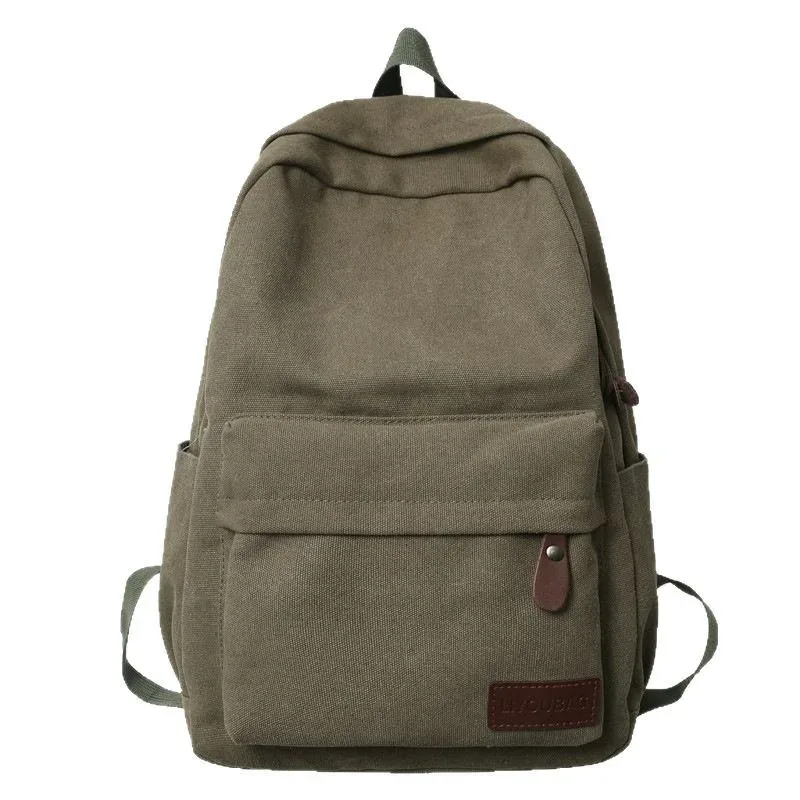 nesitu a4 vintage durable vert noir kaki marron 14 pouces ordinateur portable toile hommes femmes sac à dos école randonnée sac de voyage m31