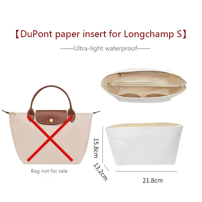 insert organisateur de sac pour longchamp mini dupont, sac en papier, rangement léger, support de sac étanche, accessoire