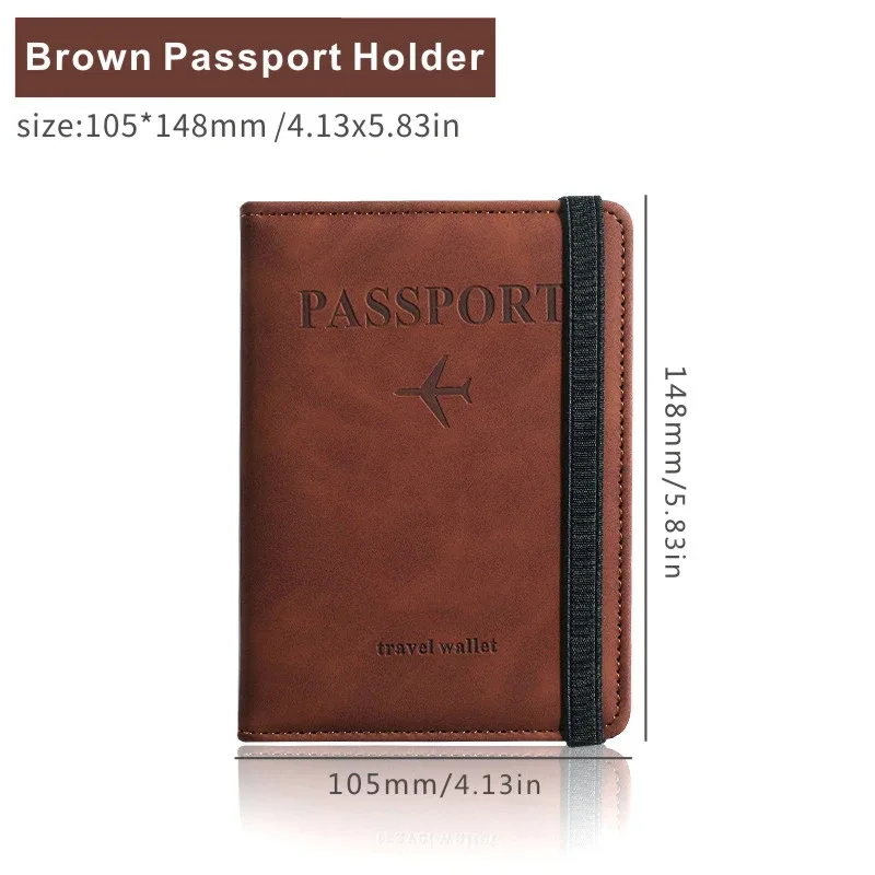 porte-passeport anti-rfid en cuir pu, portefeuille de voyage anti-magnétique, étui pour cartes, accessoires de voyage, 6 couleurs au choix