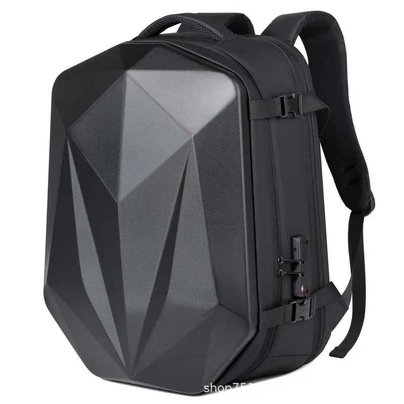 Sac à dos pour ordinateur portable 18 pouces pour hommes, sacs pour casque de moto, étui rigide, sac à dos de jeu Laser Diamond pour les déplacements professionnels, étanche