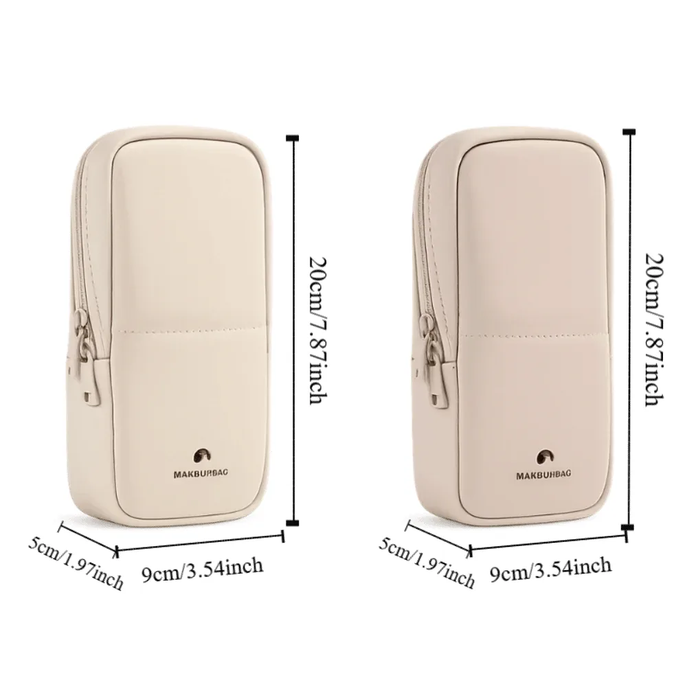 sac à pinceaux de maquillage imperméable, grande capacité, fermeture éclair, étui de rangement pour stylos, trousse de toilette multi-compartiments en pu, portable
