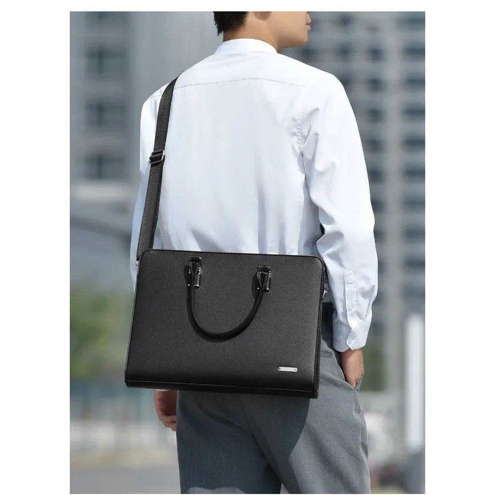 sacs pour hommes grande capacité en cuir sacs à main en peau de vache pour hommes mallette d'affaires sac à bandoulière sac d'ordinateur de voyage d'affaires