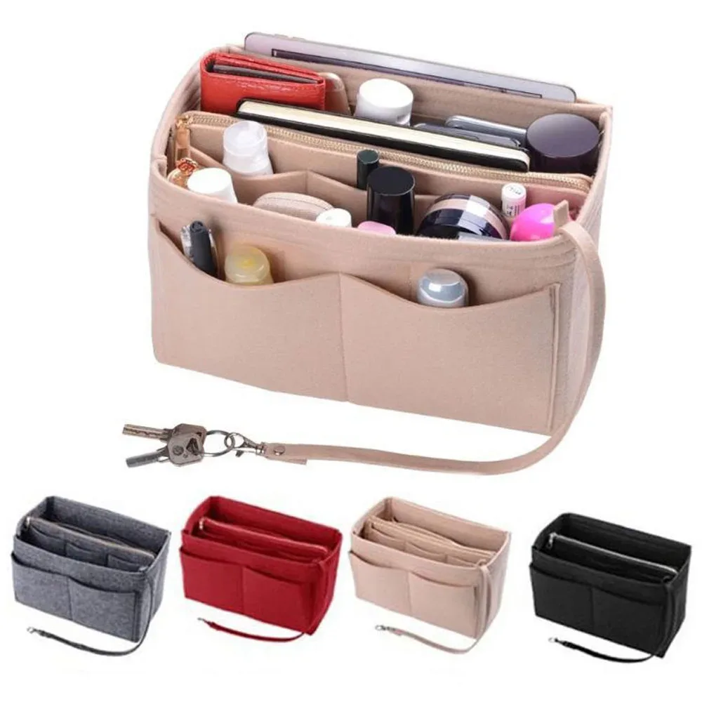 Trousse de maquillage de marque, sac à main de voyage, sac à cosmétiques portable, adapté à divers sacs de rangement fonctionnels