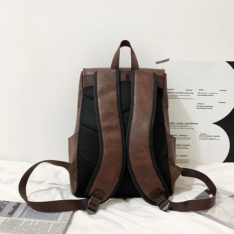 sac à dos de style coréen pour femmes, en cuir souple, grande capacité, sac de voyage et d'école, mode simple et décontracté, sac à dos quotidien pour hommes et femmes
