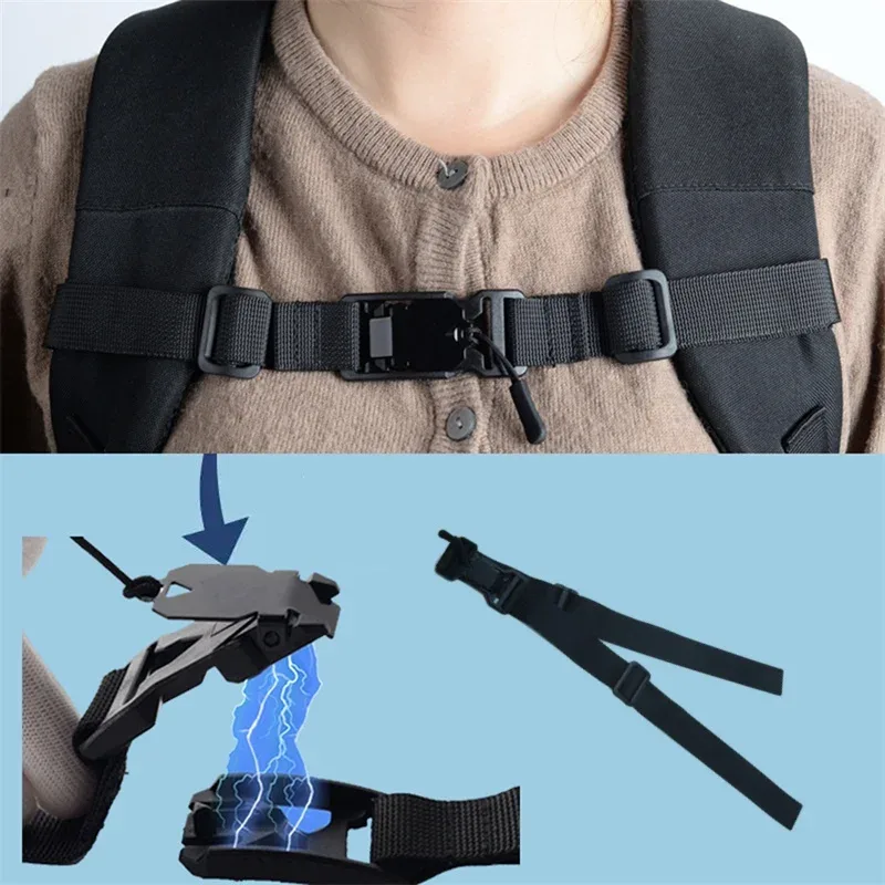 sangle magnétique pour sac à dos, sangle de poitrine détachable facilement, sangle d'épaule réglable, accessoires pour sac de camping en plein air