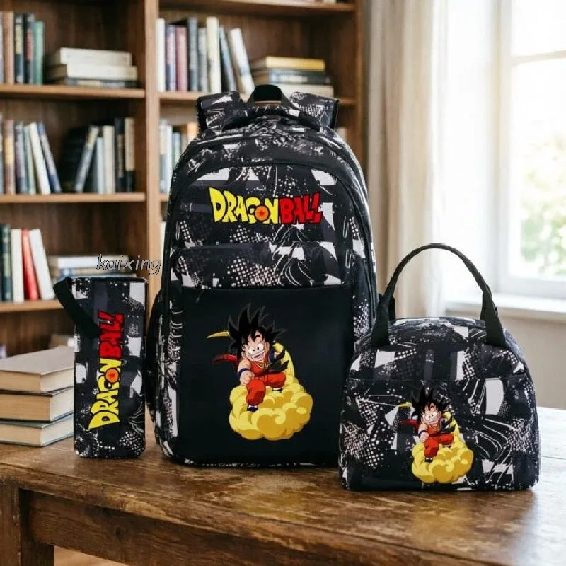 sac à dos camouflage dragon ball pour filles, sac de retour à l'école pour étudiants, poches pour garçons, capacité pour adolescents, sac à dos pour ordinateur portable, harajuku mochilas