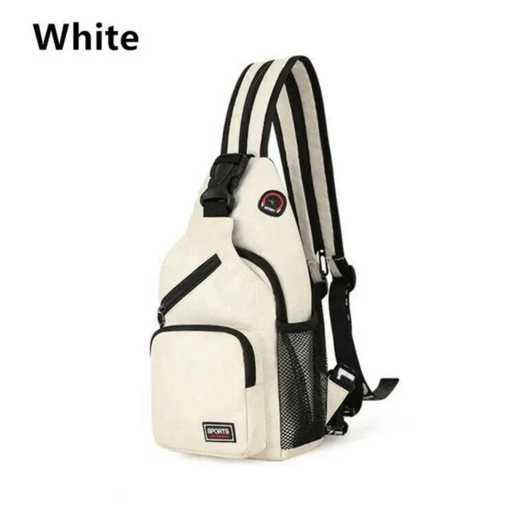 kismis messager épaule multi-fonctionnel hommes et femmes sac à dos sac de poitrine sac à dos de voyage avec trou pour casque