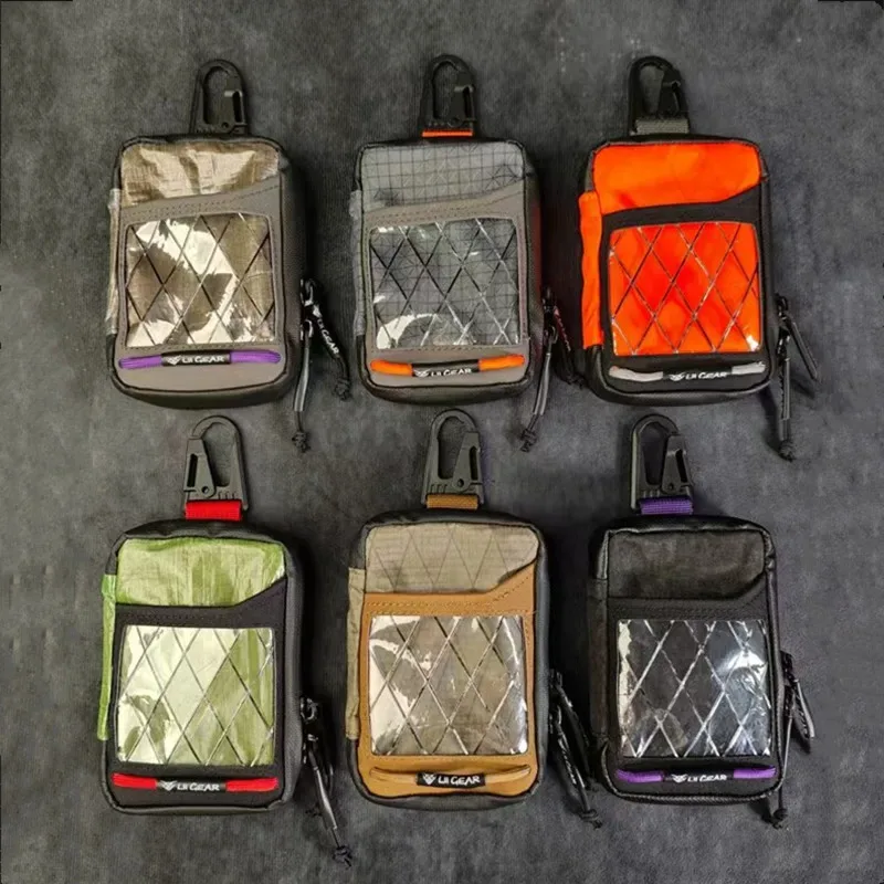 Petit sac de rangement tactique d'extérieur, porte-monnaie, porte-clés, porte-cartes, multifonction, portable, léger, sac d'accessoires suspendable, pochette EDC