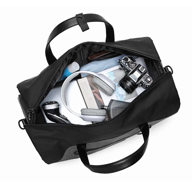 sac à vêtements ozuko multifonctionnel pour hommes, sac de rangement pour costumes, grande capacité, sac de voyage imperméable, sac à main pour hommes, poche pour chaussures.
