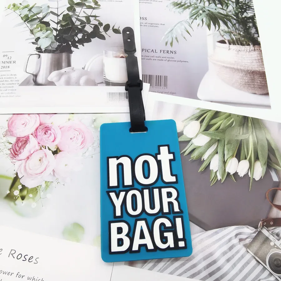 pas votre sac lettre étiquette de bagage gel de silice valise id addres support bagages embarquement étiquette portable lt51