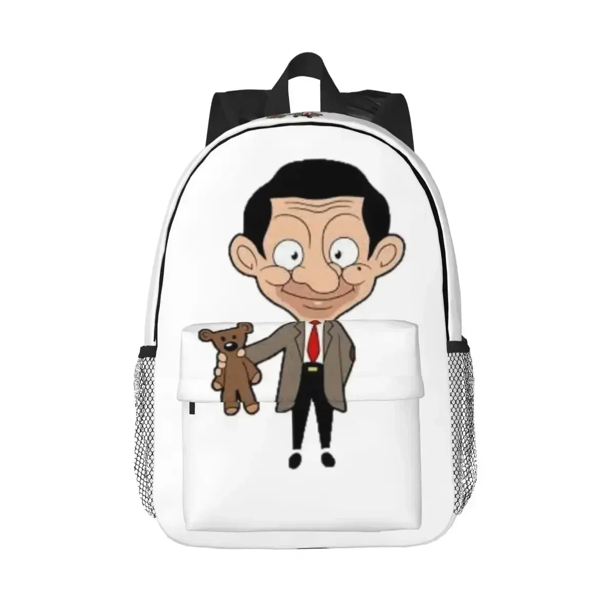 sac à dos de dessin animé mr. bean pour étudiants, garçons et filles, sac d'école pour enfants, sacs à bandoulière pour ordinateur pour hommes et femmes