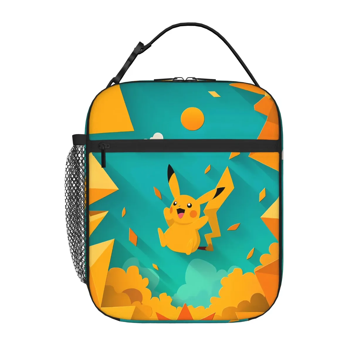 sac de rangement pour balles avec fermeture à glissière, 1 pièce, boîte à lunch scolaire pokemon, sac à nourriture réutilisable pour le déjeuner