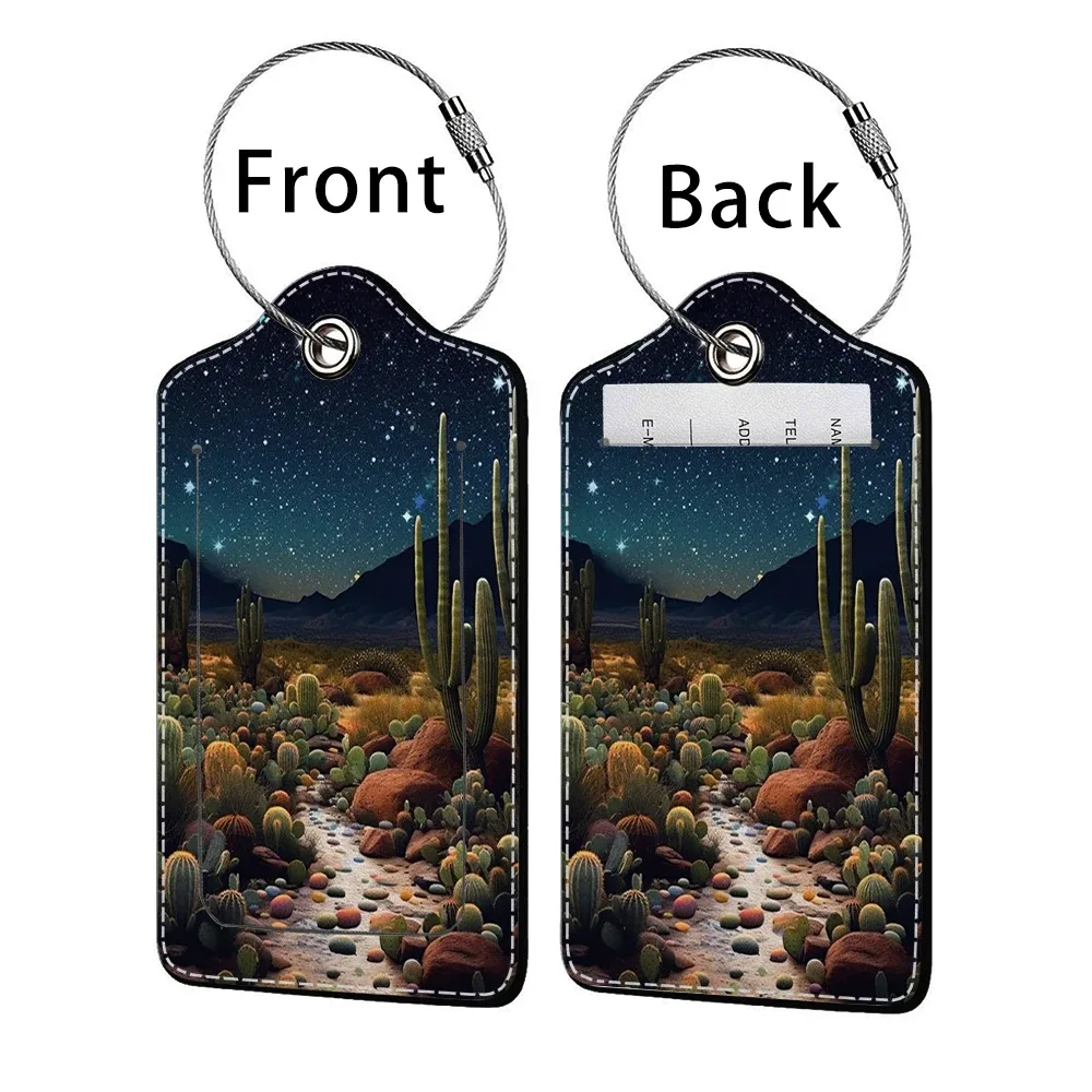 hot sale horror pattern leather business luggage tag suitcase address label luggage boarding case label name id address clip