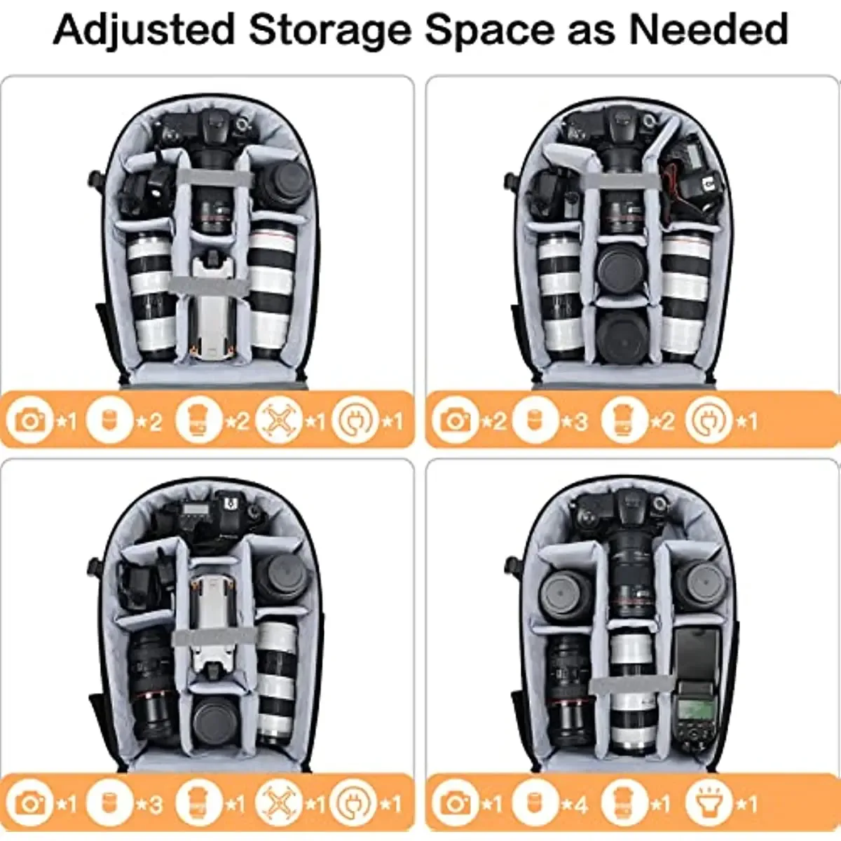 sac à dos étanche pour appareil photo reflex numérique, étui rigide, support de trépied, compartiment pour ordinateur portable, 15-16 pouces, il, nikon, sony