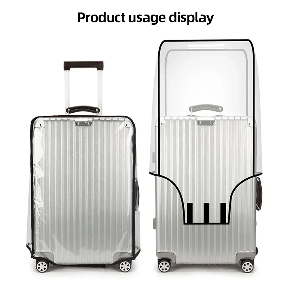 housse de protection étanche pour bagages de 18 à 30 pouces, housse de protection pour bagages de voyage en pvc, accessoire de voyage
