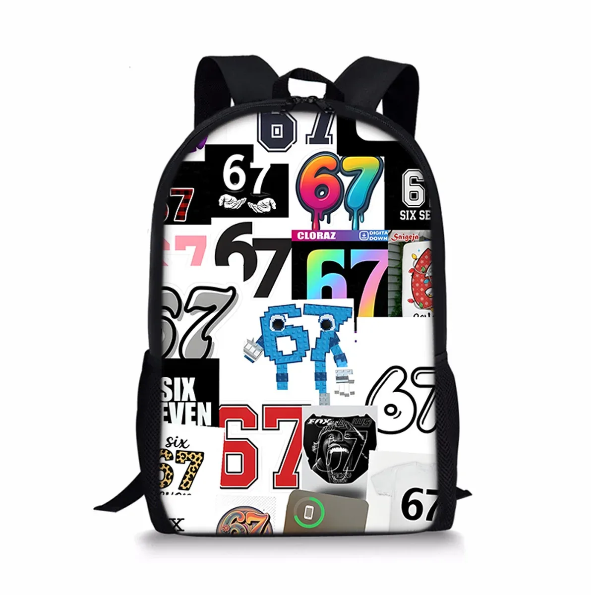 sacs à dos classiques populaires et amusants 67 six sept pour écoliers, sacs d'école imprimés en 3d, sacs à dos oxford imperméables pour garçons/filles, sacs à dos pour ordinateur portable