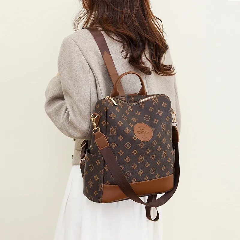 femmes grande capacité sac à dos sacs à main de haute qualité en cuir femme vintage sac sacs d'école voyage sac à dos dames bookbag sac à dos