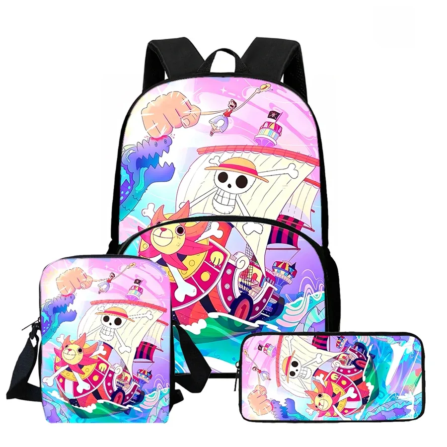 ensemble de 3 sacs à dos one piece avec sac à bandoulière et trousse à crayons, idéal unisexe, adapté aux garçons et aux filles âgés de 5 à 10 ans