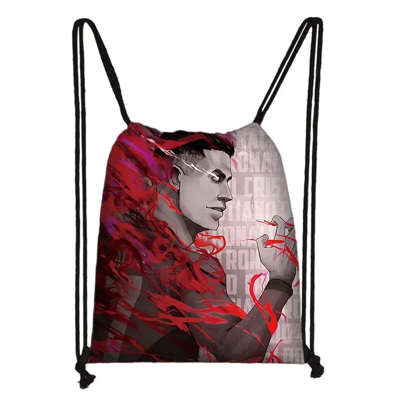 1 sac à cordon imprimé étoile de football, léger et durable, sac de rangement pour le sport, la remise en forme et le yoga