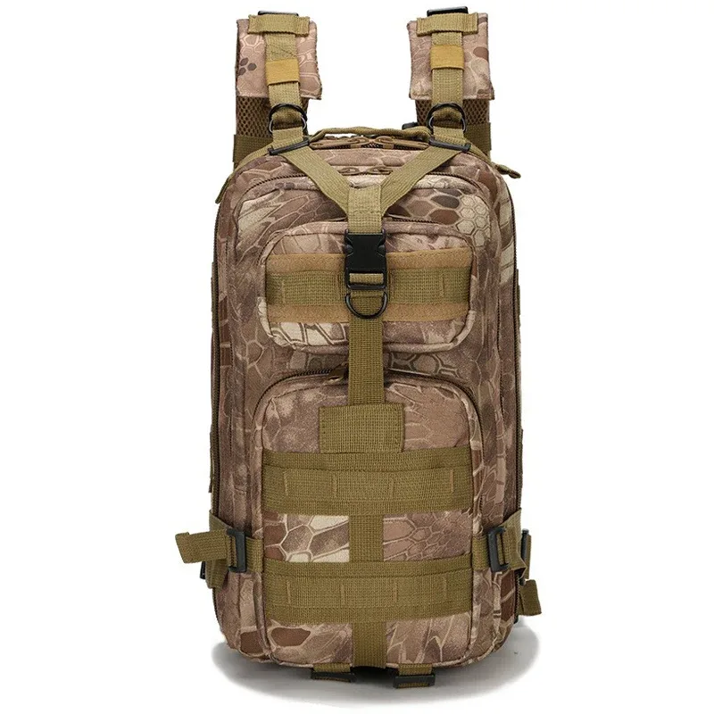 sac tactique militaire 30l, sac d'alpinisme pour sports de plein air oxford, sac à dos de camouflage étanche 3p pour camping voyage 11 couleurs