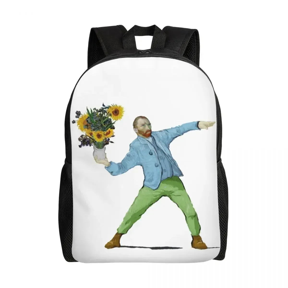 sac à dos de voyage de nuit étoilée sur le rône pour hommes et femmes, cartable d'école pour ordinateur portable, sac à dos d'étudiant, vincent van gogh